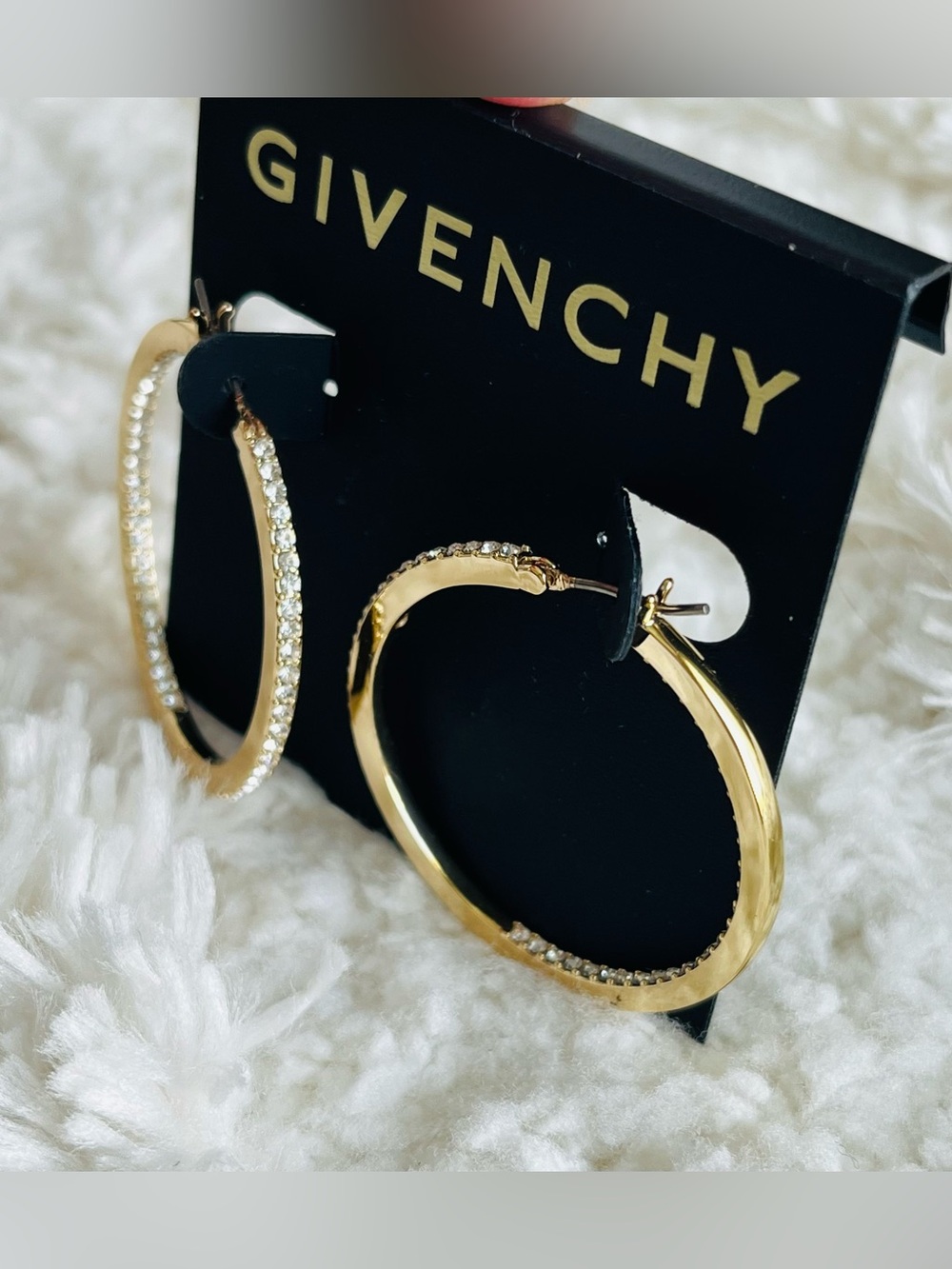 Givenchy Peek-A- Boo Pave Crystal Hoop
Earrings